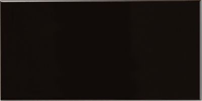 Signature Black Gloss Ceramic Long Side Bullnose Wall Trim Tile - 3 x 6 in.