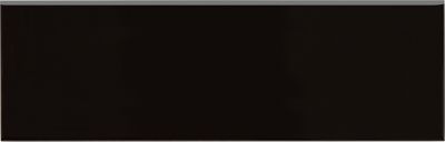 Signature Black Gloss Ceramic Long Side Bullnose Wall Trim Tile - 4 x 12 in.