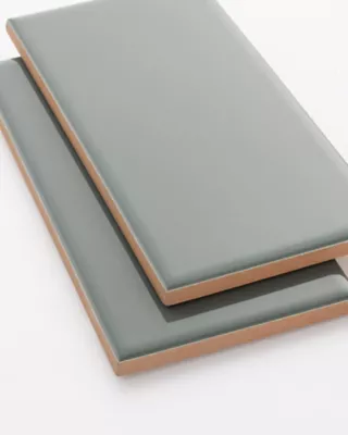 ◆◆デザインチューニング EQ ST6 スリーブ付き：C000767-026◆◆ Signature Fog Grey Gloss Ceramic Subway Wall Tile - 3 x 6 in