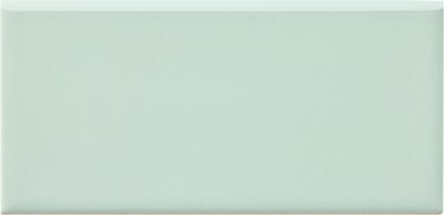 Signature Mint Gloss Ceramic Long Side Bullnose Wall Trim Tile - 3 x 6 in.
