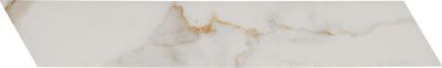 Chevron Calacatta Oro Fino Porcelain Wall and Floor Tile - 3 x 18 in.