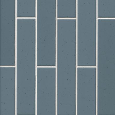 Fired Earth Stoneware Indigo Spruce Ceramic Wall Tile - 2 x 10 in.