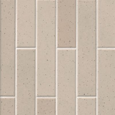 Fired Earth Stoneware Linen Brick Ceramic Wall Tile - 2 x 10 in.