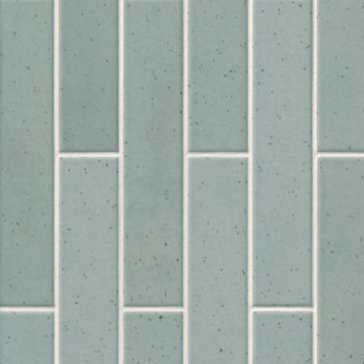 Fired Earth Stoneware Rainwashed Ceramic Wall Tile - 2 x 10 in.