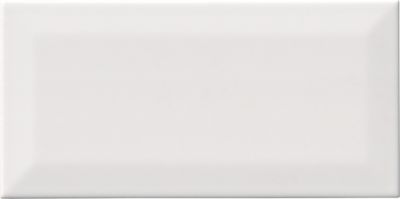 Signature Bianco Bevel Gloss Ceramic Subway Wall  Tile - 4 x 8 in.