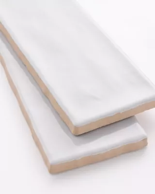 Laura Park Bespoke White Ceramic Wall Tile - 2.56 x 10 in. - The