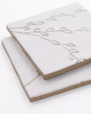 ■ウィロー　ＷＩＬＬＯＷ/説明書他あり/美品 Laura Ashley Pussy Willow Sea Spray Porcelain Wall Tile - 5 x 5 in