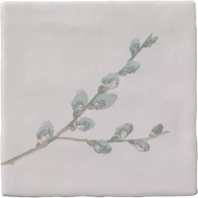 Laura Ashley Pussy Willow Sea Spray Porcelain Wall Tile - 5 x 5 in