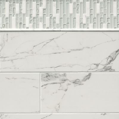 Lombardia White Gloss Ceramic Wall Tile Sample