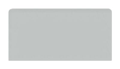 Imperial Ice Grey Gloss REL Single Bullnose Long Side Ceramic Wall Tile - 4 x 8 in.