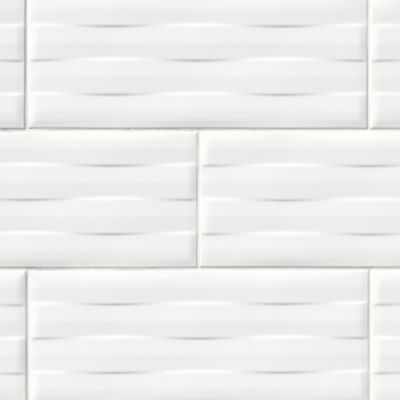 Nora White Ceramic Wall Tile - 8 x 20 in.