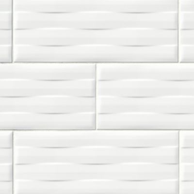 Nora White Ceramic Wall Tile Sample