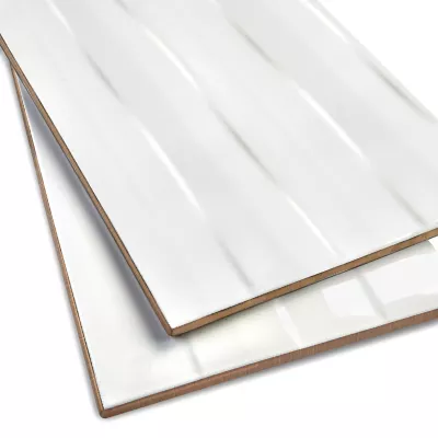 Nora White Ceramic Wall Tile - 8 x 20 in. - The Tile Shop