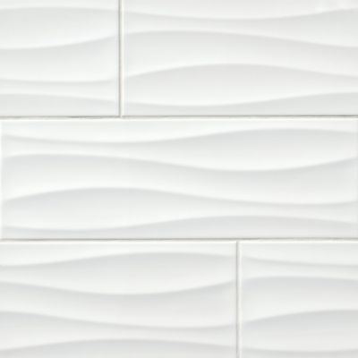 Blanco Waves Ceramic Wall Tile - 8 x 24 in.