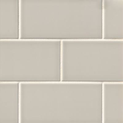Imperial Oatmeal Gloss Ceramic Tile - 4 x 8 in.