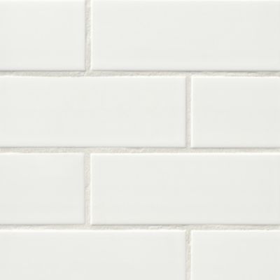 Regent Bianco Ceramic Subway Wall Tile - 3 x 8 in.