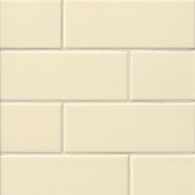 Regent Ivory Ceramic Subway Wall Tile - 3 x 8 in.