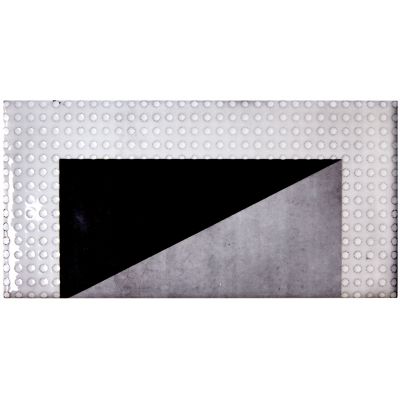 Splendours Triangle Grey Decor Ceramic Subway Wall Tile - 3 x 6 in.