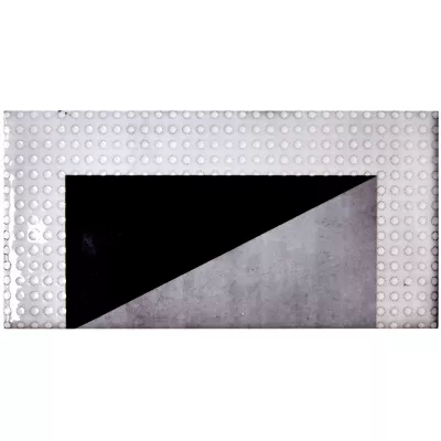 Splendours Triangle Grey Decor Ceramic Subway Wall Tile - 3 x 6 in