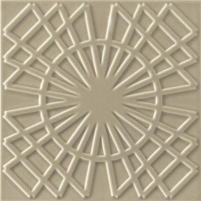 Flow 5 Greige Ceramic Wall Tile - 8 x 8 in.