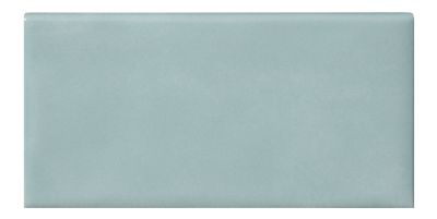 Chantilly Aqua Bullnose Ceramic Subway Wall Trim Tile - 3 x 6 in.