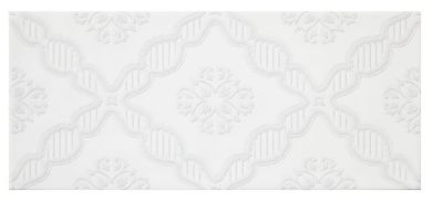 Chantilly White Macrame Ceramic Wall Tile Sample