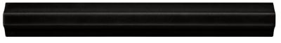 Imperial Black Gloss Large Pencil Ceramic Wall Trim Tile - 8 in.
