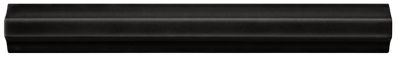 Imperial Black Matte Large Pencil Ceramic Wall Trim Tile - 8 in.