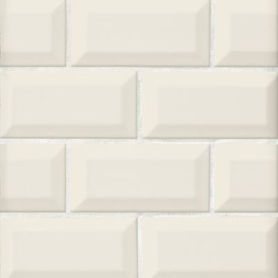 Imperial Ivory Bevel Gloss Ceramic Subway Wall Tile - 3 x 6 in.