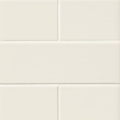 Imperial Ivory Gloss Ceramic Subway Wall Tile - 4 x 12 in.