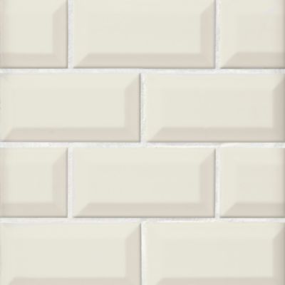 Imperial Ivory Bevel Matte Ceramic Subway Wall Tile - 3 x 6 in.