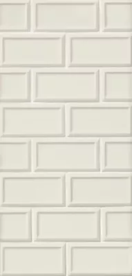 Imperial Ivory Frame Matte Ceramic Subway Wall Tile - 3 x 6 in