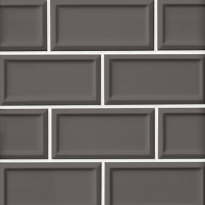 Imperial Pewter Frame Matte Ceramic Subway Wall Tile - 3 x 6 in.