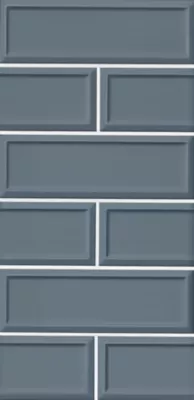 Imperial Gunmetal Frame Gloss Ceramic Subway Tile â€“ 4 x 12 in