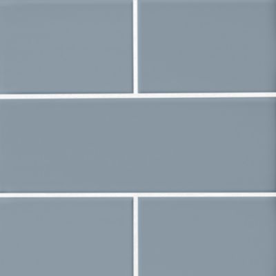 Imperial Slate Blue Gloss Ceramic Subway Wall Tile - 4 x 12 in.