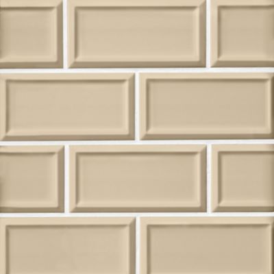 Imperial Sand Frame Gloss Ceramic Subway Wall Tile - 3 x 6 in.