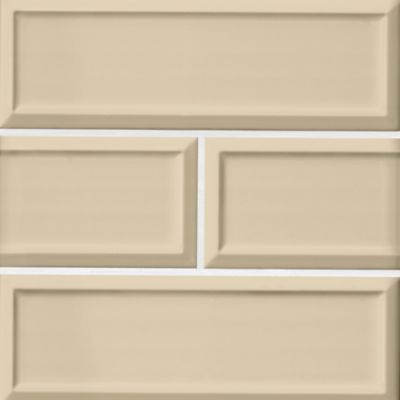 Imperial Sand Frame Gloss Ceramic Subway Wall Tile - 4 x 12 in.