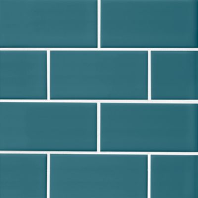 Imperial Turquoise Gloss Ceramic Wall Tile Sample