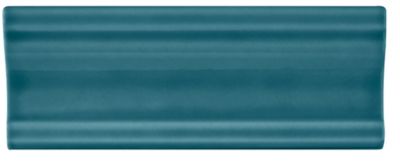 Imperial Turquoise Gloss Cornice Ceramic Wall Trim Tile - 8 in.