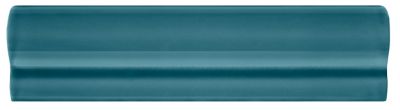 Imperial Turquoise Gloss London Ceramic Wall Trim Tile - 8 in.
