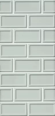 Imperial Mint Frame Gloss Ceramic Subway Wall Tile - 3 x 6 in