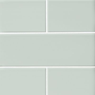 Imperial Mint Gloss Ceramic Subway Wall Tile - 4 x 12 in.