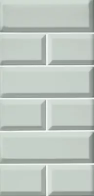 Imperial Mint Bevel Gloss Ceramic Subway Wall Tile - 4 x 12 in