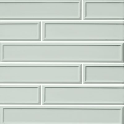 Imperial Mint Frame Gloss Ceramic Subway Wall Tile - 4 x 24 in.