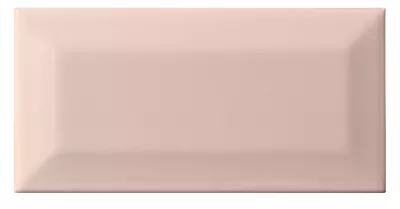 Imperial Pink Bevel Gloss Ceramic Subway Wall Tile - 3 x 6 in
