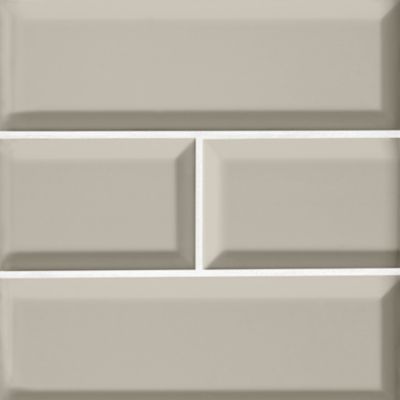 Imperial Oatmeal Bevel Matte Ceramic Subway Wall Tile - 4 x 12 in.