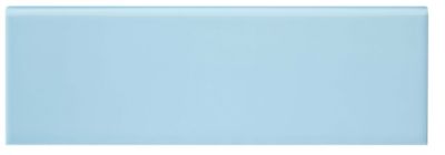 Imperial Sky Blue Gloss REL Ceramic Wall Trim Tile - 4 x 12 in.