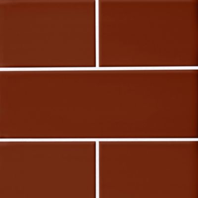 Imperial Sienna Gloss Ceramic Subway Wall Tile - 4 x 12 in.