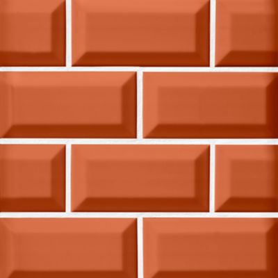 Imperial Spice Bevel Gloss Ceramic Subway Wall Tile - 3 x 6 in.