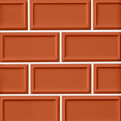 Imperial Spice Frame Gloss Ceramic Subway Wall Tile - 3 x 6 in.